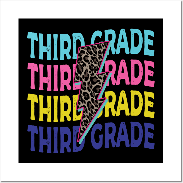 Third Grade Lightning bolt Wall Art by DigitalCreativeArt